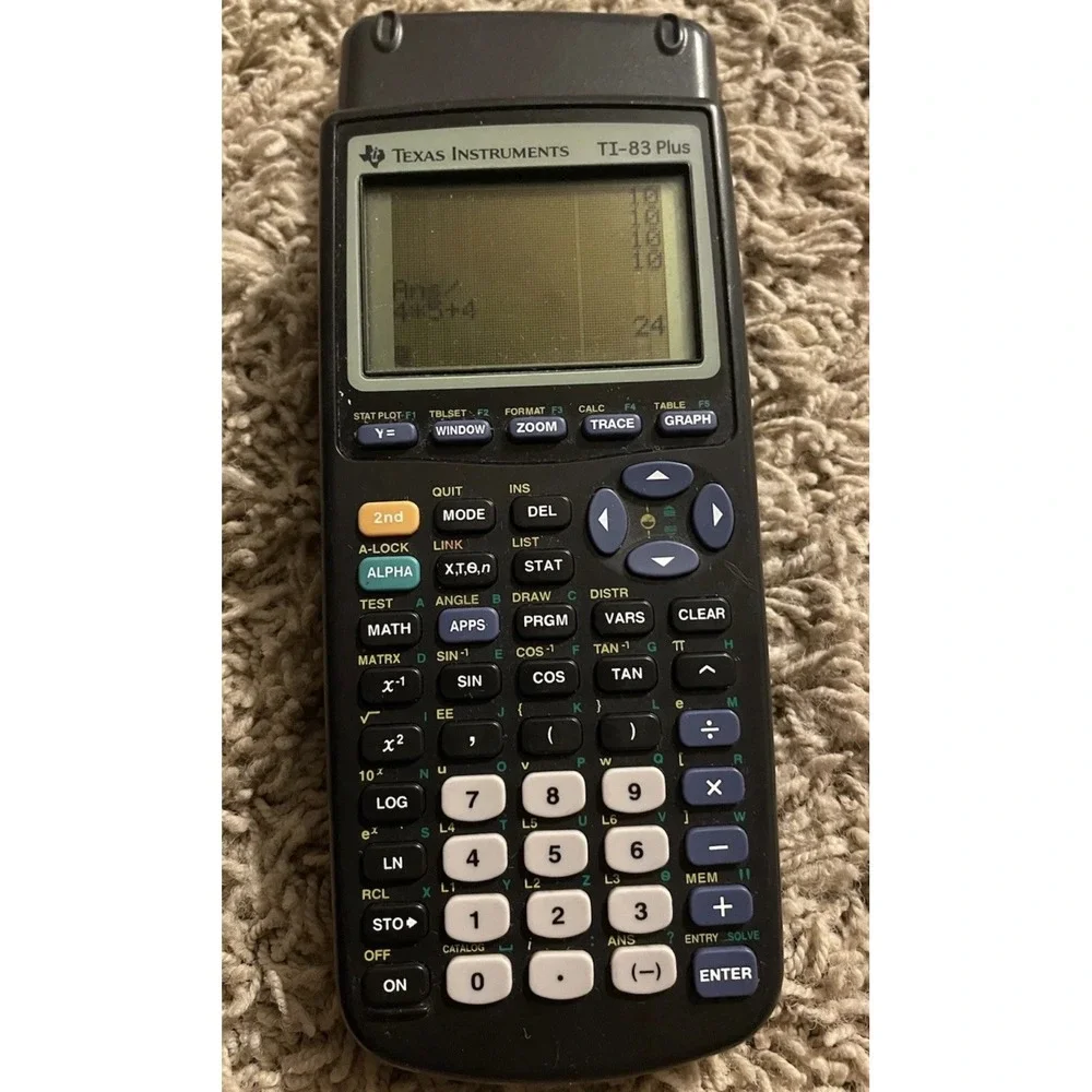 Texas‎ Instruments TI-83 Plus Graphing Calculator - Black Tested And Works